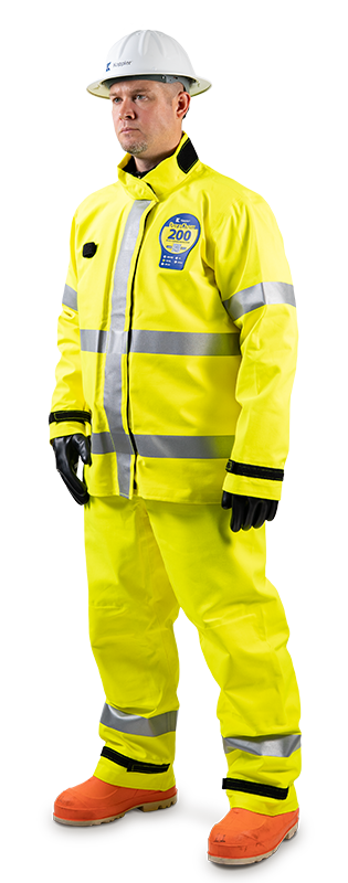 DuraChem 200 hi-vis suit