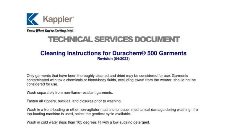 DuraChem® 500 Cleaning Instructions