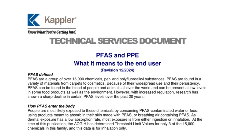 PFAS and PPE: What It Means to the End User