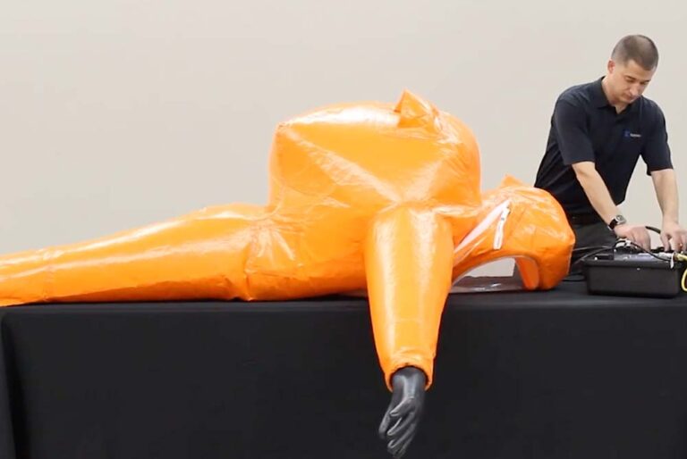 Pressure Testing a Gas-Tight Garment